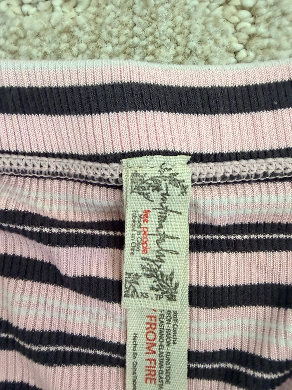 Free People High Waisted Stripe Sleep Shorts